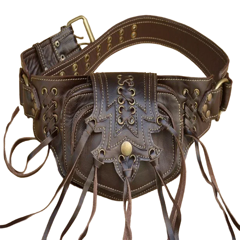 Sac Ceinture Bohème Steampunk - Pochette à Franges