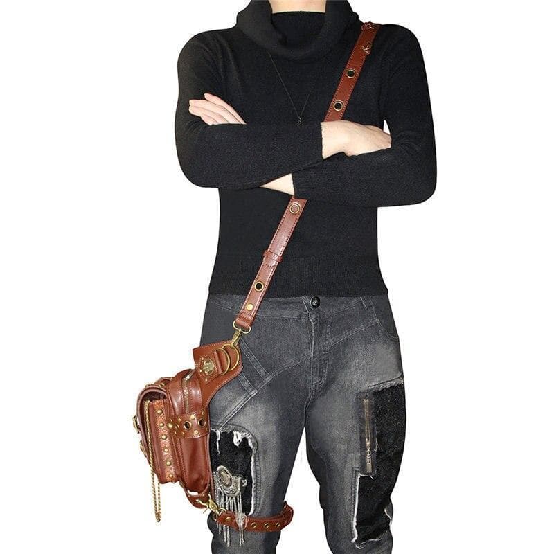 Sac Steampunk En Cuir - Image 3