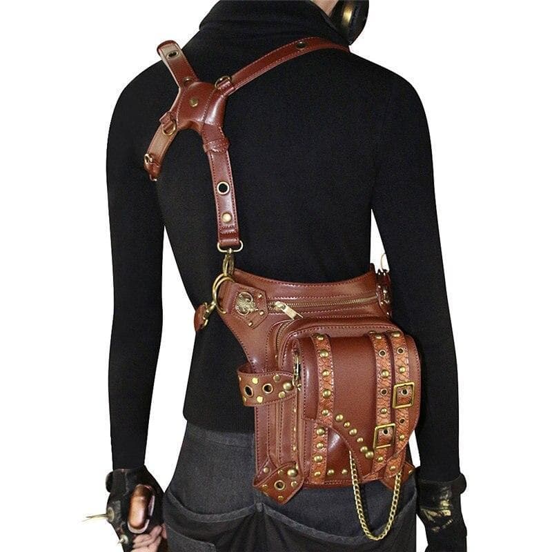 Sac Steampunk En Cuir - Image 4
