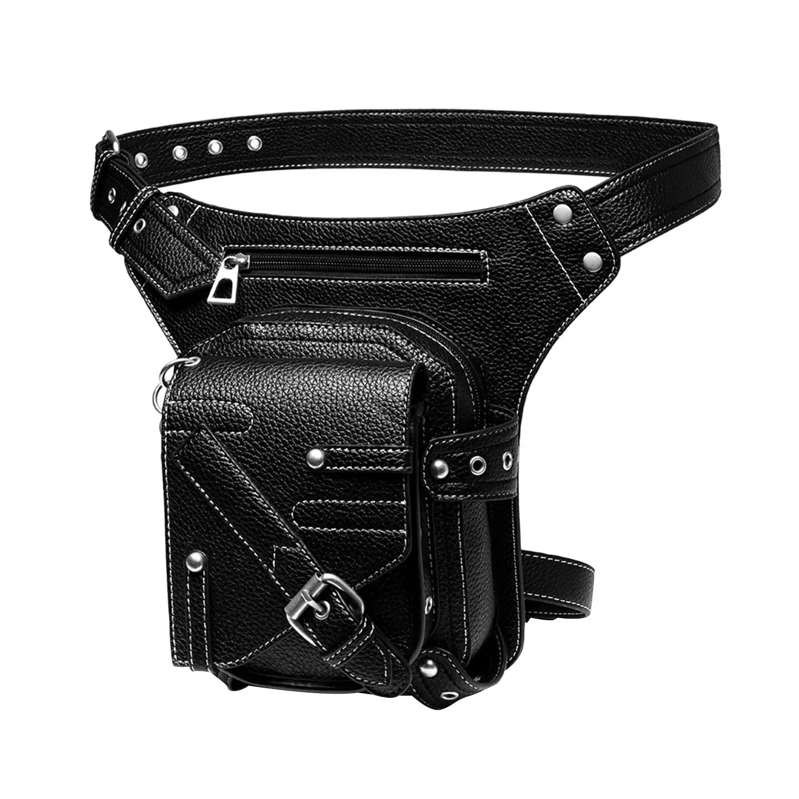 Sac de Cuisse Moto Steampunk - Noir