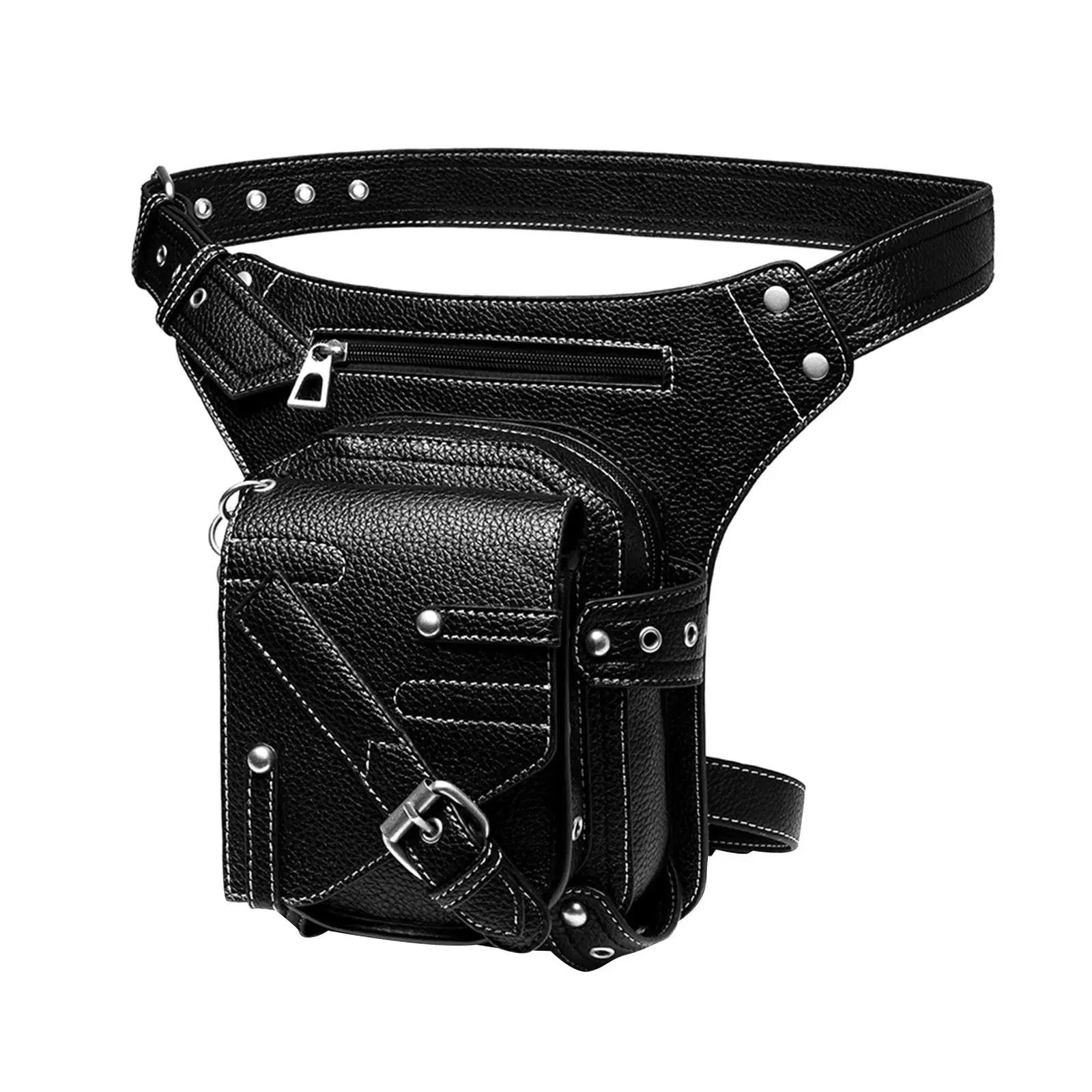 Sac de Cuisse Moto Steampunk - Noir - Image 5