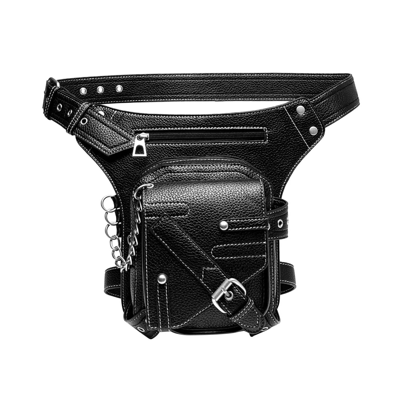 Sac de Cuisse Moto Steampunk - Noir - Image 7