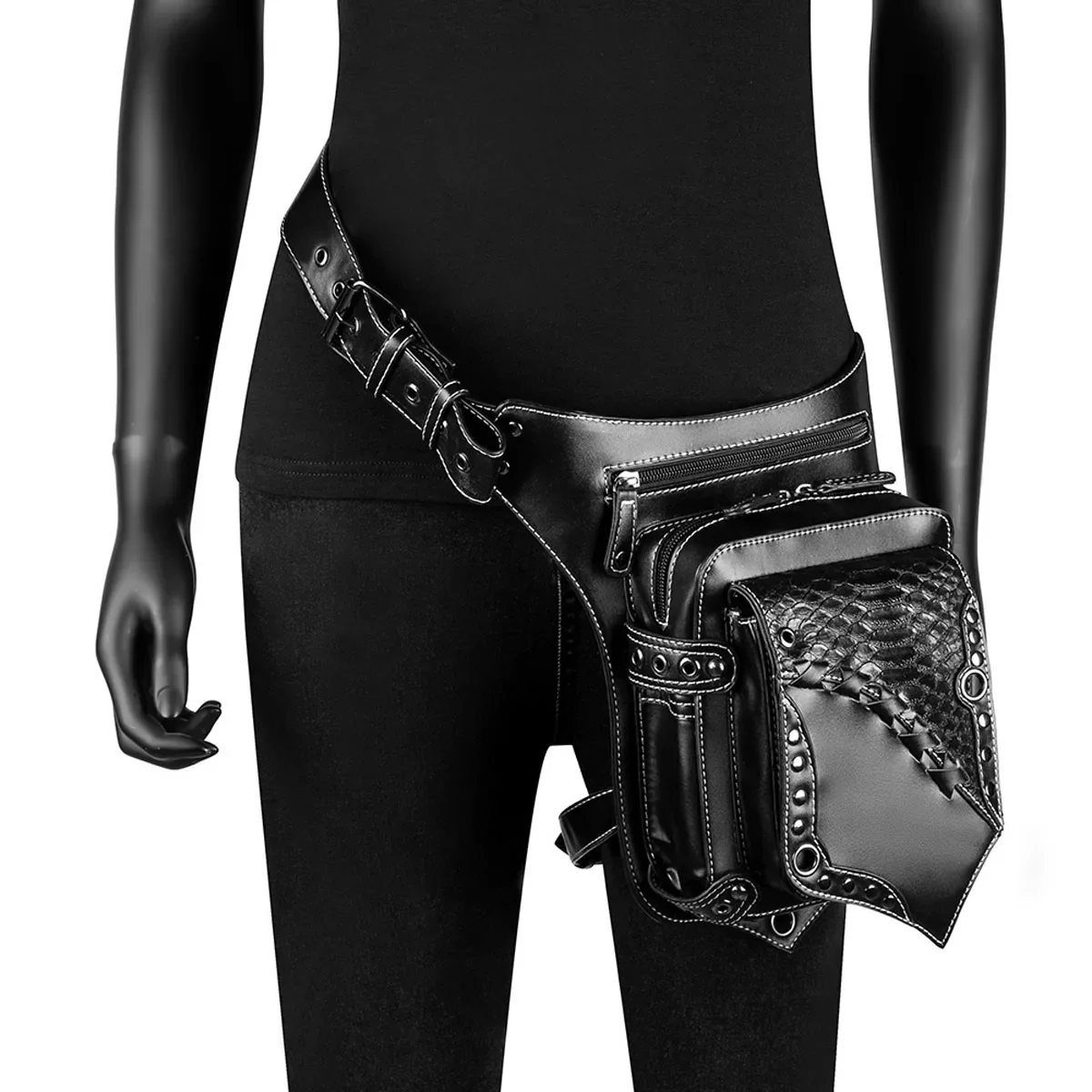 Sac de Jambe Homme Punk - Pochette Moto