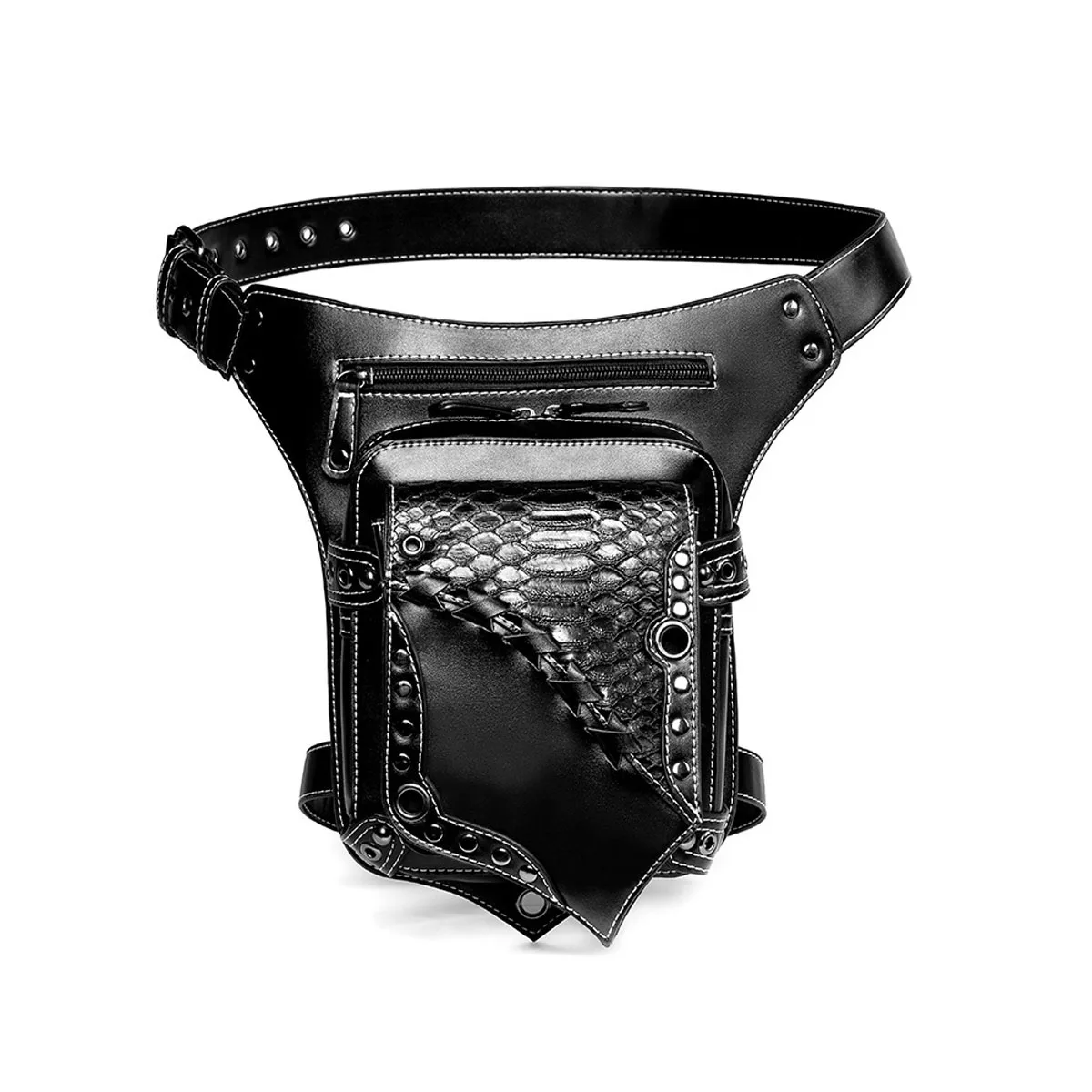 Sac de Jambe Homme Punk - Pochette Moto - Image 15
