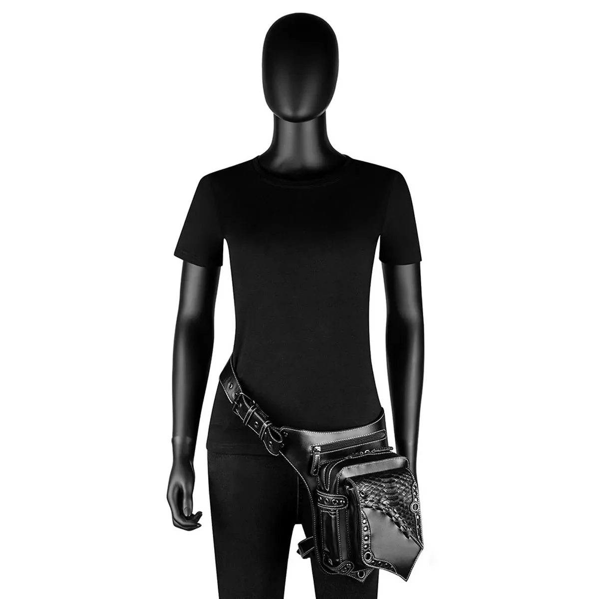 Sac de Jambe Homme Punk - Pochette Moto - Image 3