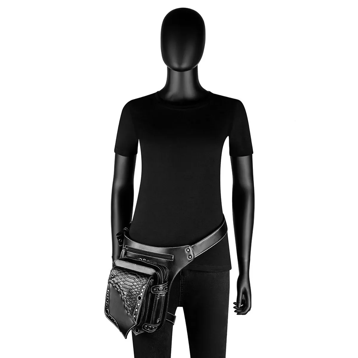 Sac de Jambe Homme Punk - Pochette Moto - Image 4