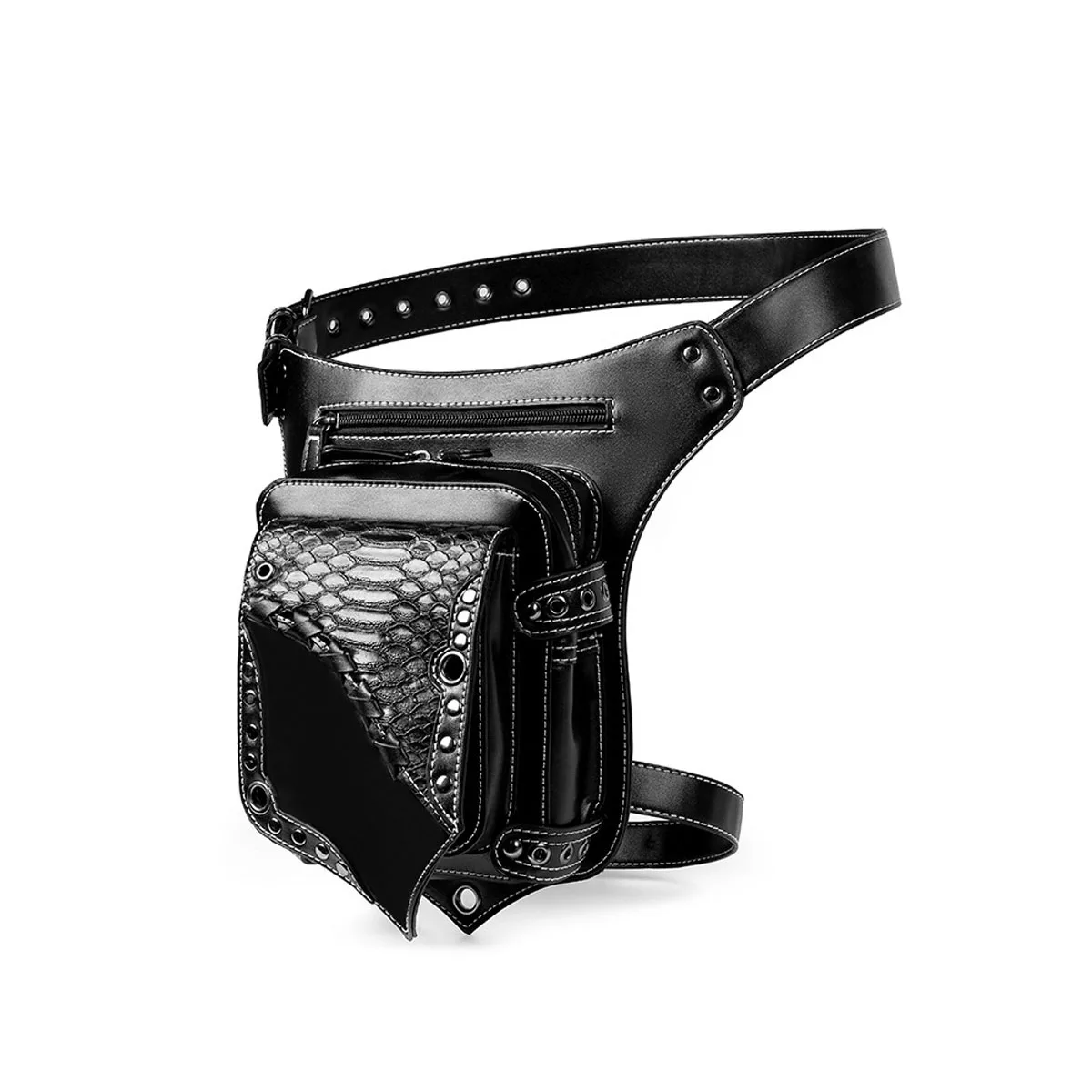 Sac de Jambe Homme Punk - Pochette Moto - Image 5