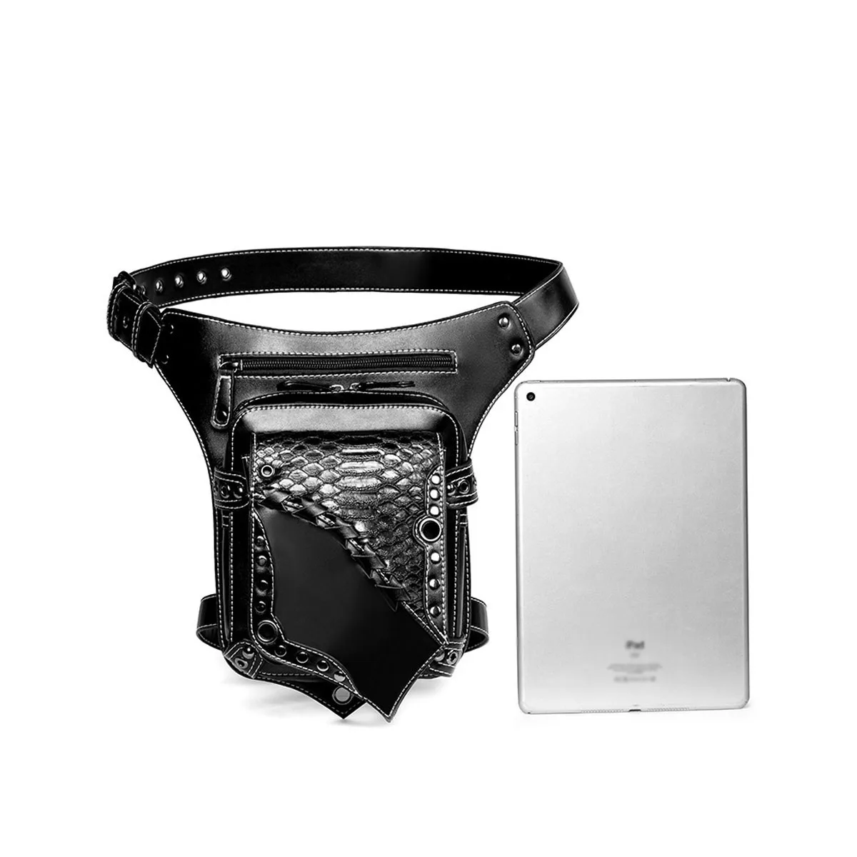 Sac de Jambe Homme Punk - Pochette Moto - Image 7
