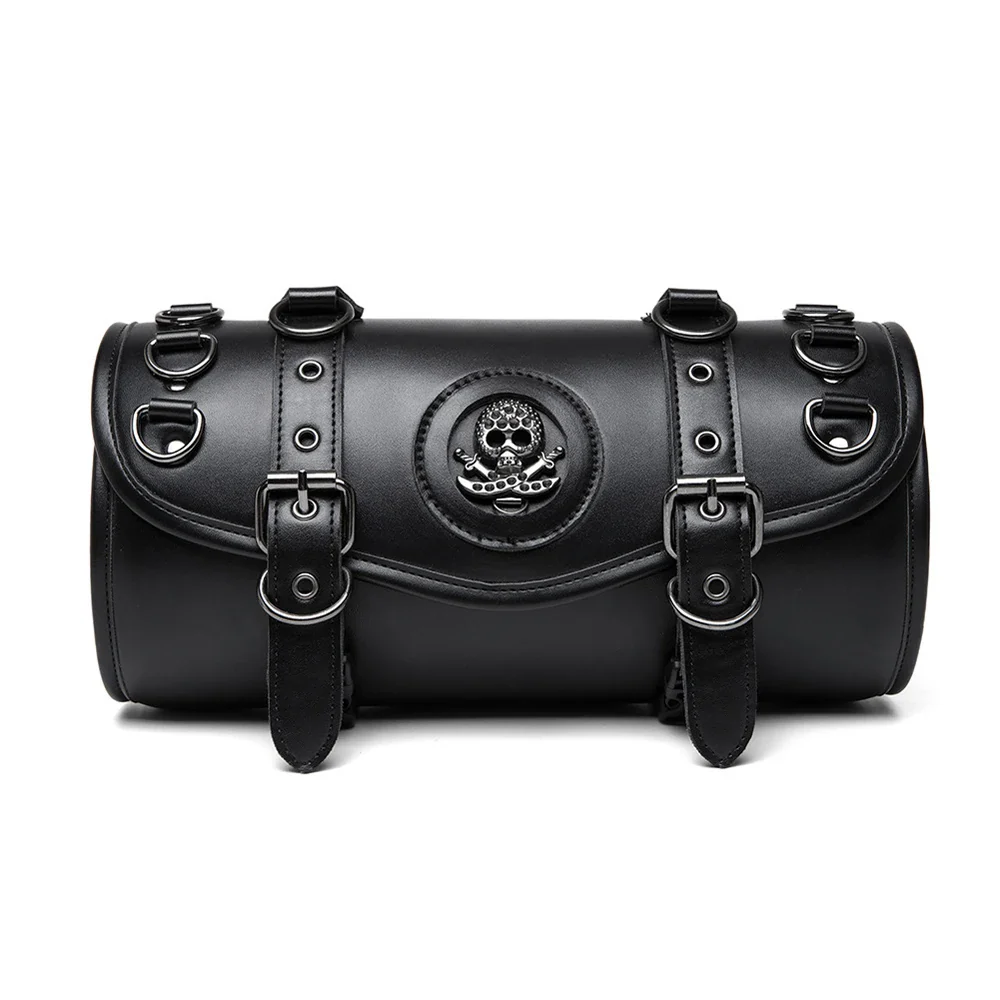 Sacoche Moto Steampunk - Rouleau Cuir et Engrenages - Image 10