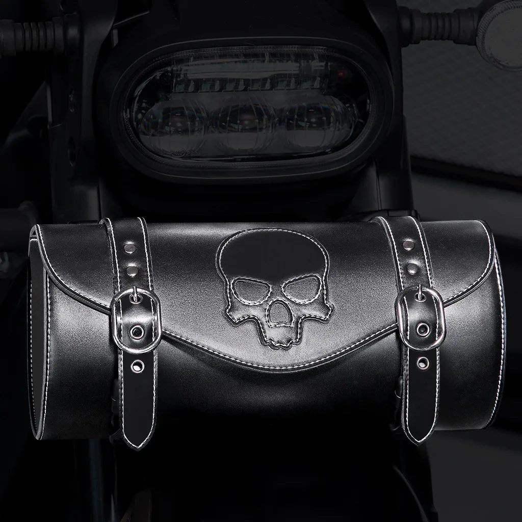 Sacoche Moto Steampunk - Rouleau Cuir et Engrenages - Image 15