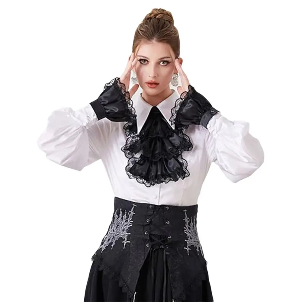 Set Jabot Victorien Femme - Col et Poignets Détachables - Image 10