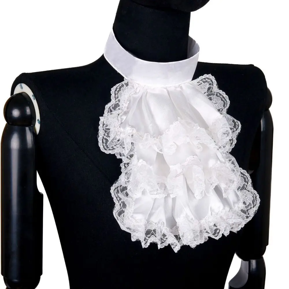 Set Jabot Victorien Femme - Col et Poignets Détachables - Image 12