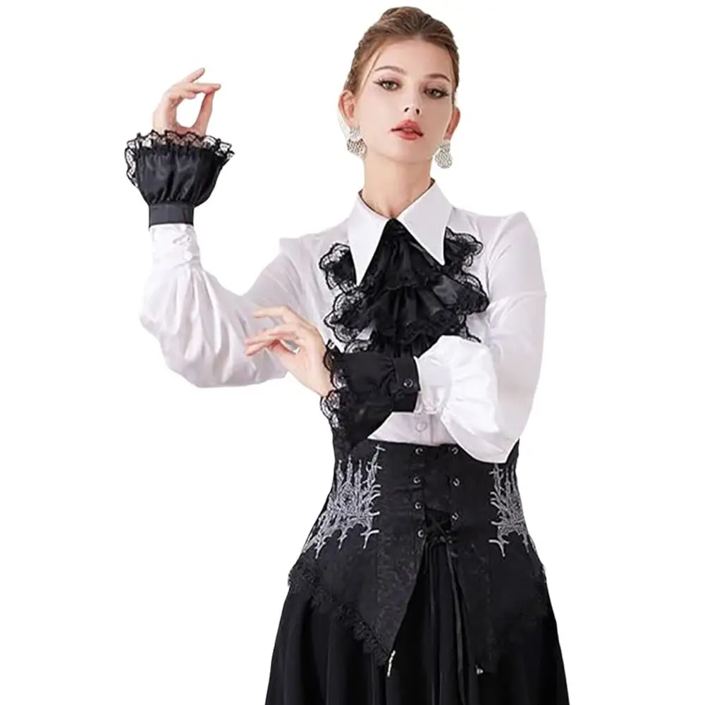 Set Jabot Victorien Femme - Col et Poignets Détachables - Image 16