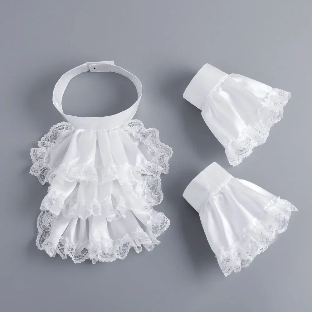 Set Jabot Victorien Femme - Col et Poignets Détachables - Image 18