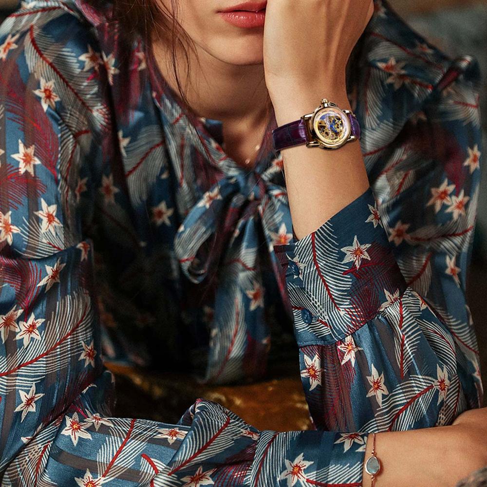 Montre Squelette Femme Dorée - Steampunk Glamour - Image 2