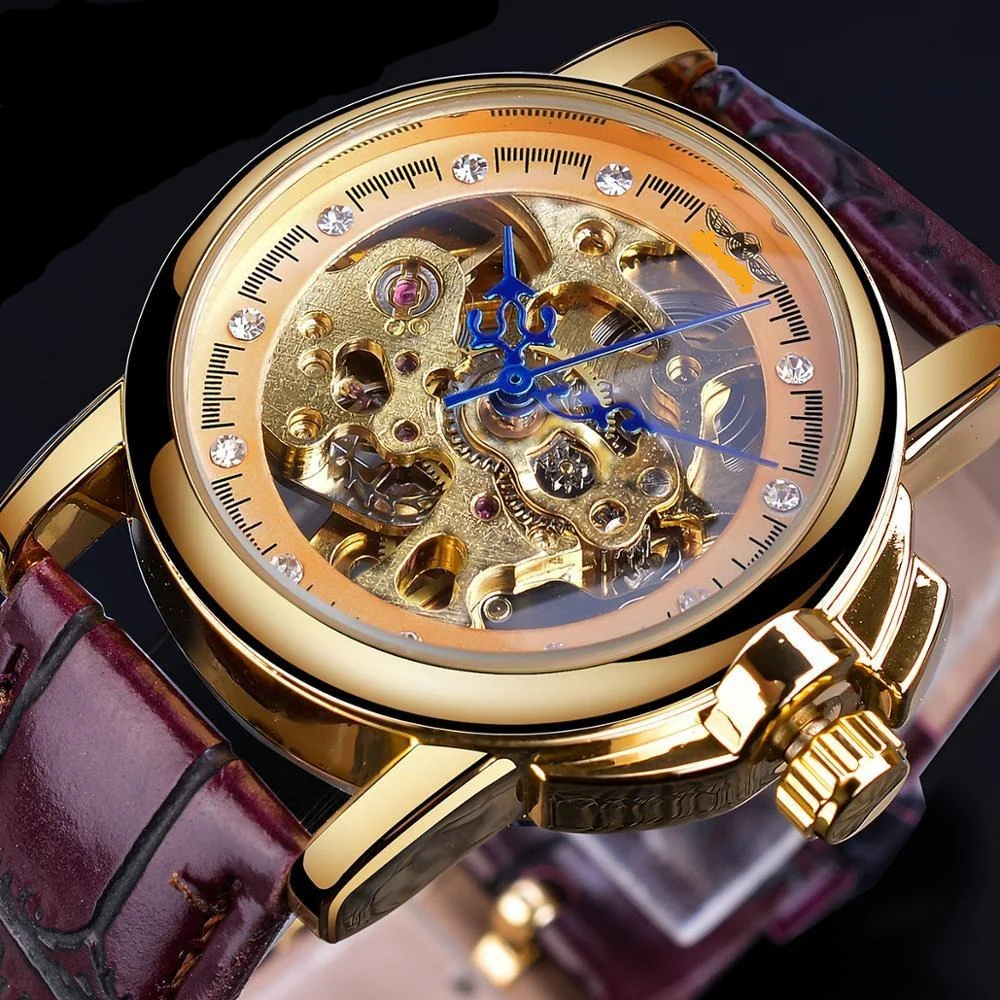 Montre Squelette Femme Dorée - Steampunk Glamour - Image 4