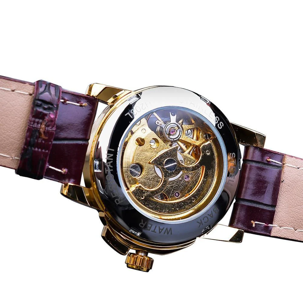 Montre Squelette Femme Dorée - Steampunk Glamour - Image 6