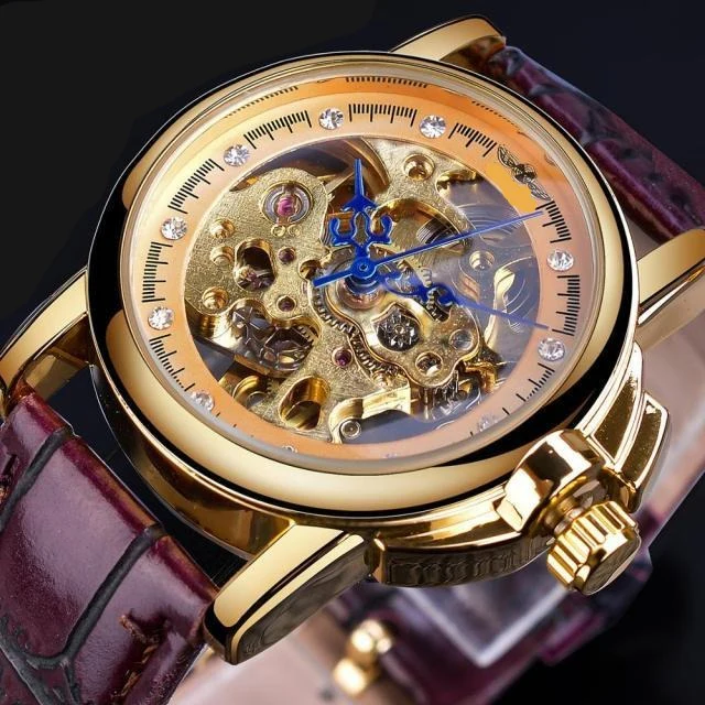 Montre Squelette Femme Dorée - Steampunk Glamour - Image 8