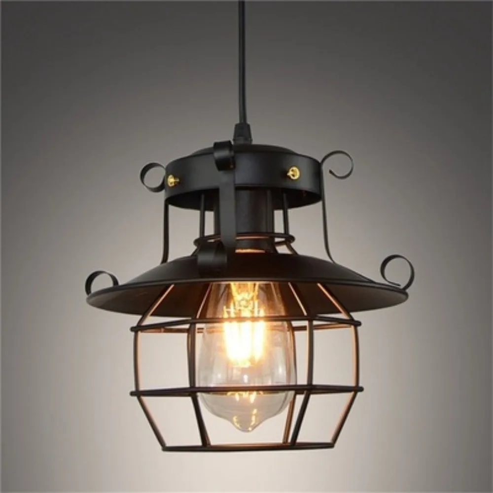 Suspension Cage Industrielle Steampunk - Noir - Image 2