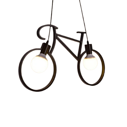 Lampe Steampunk Suspension Bicyclette