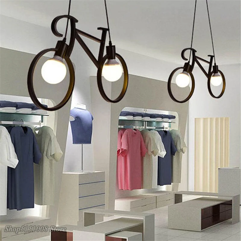 Lampe Steampunk Suspension Bicyclette - Image 2