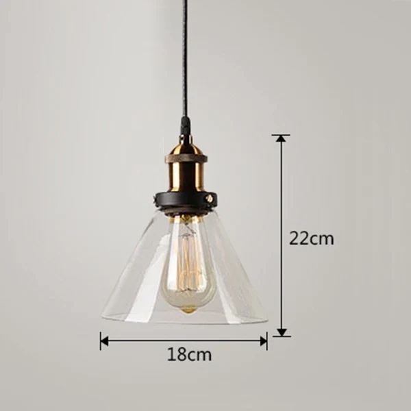 Suspension Vintage en Verre Ambré - Luminaire Steampunk Edison - Image 4