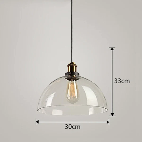 Suspension Vintage en Verre Ambré - Luminaire Steampunk Edison - Image 5