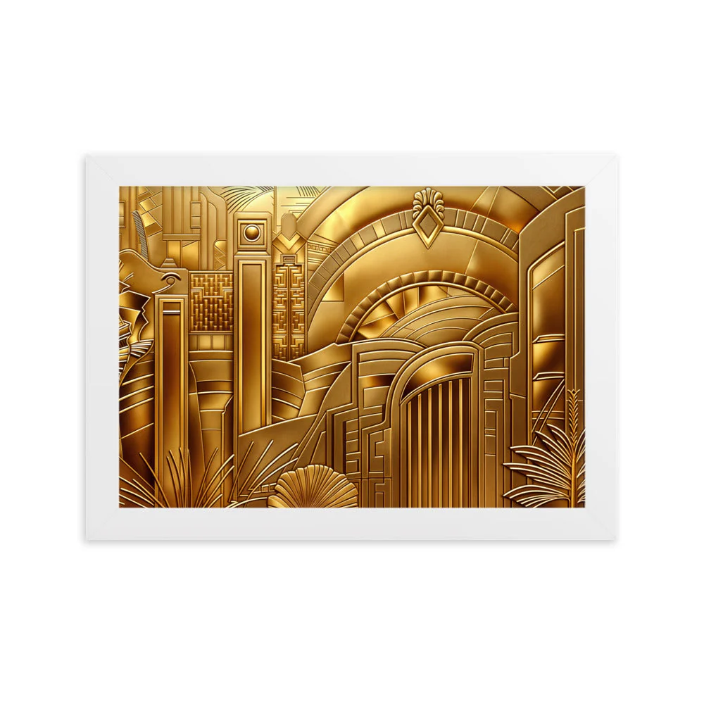 Tableau Art Déco Design : Un Voyage Doré dans l'Abstraction - Image 10