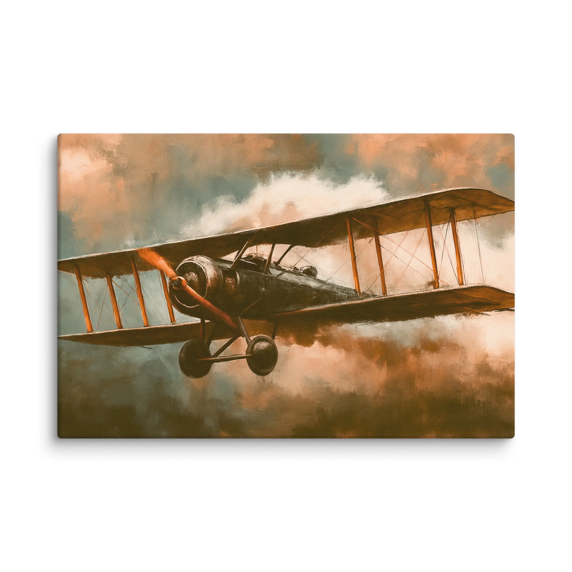 Tableau Avion Vintage — Biplan d' Antan