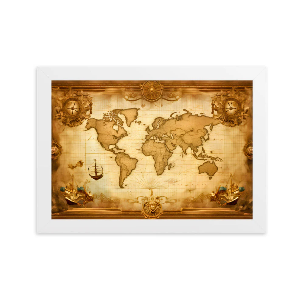 Tableau Carte du Monde Ancienne - Image 10