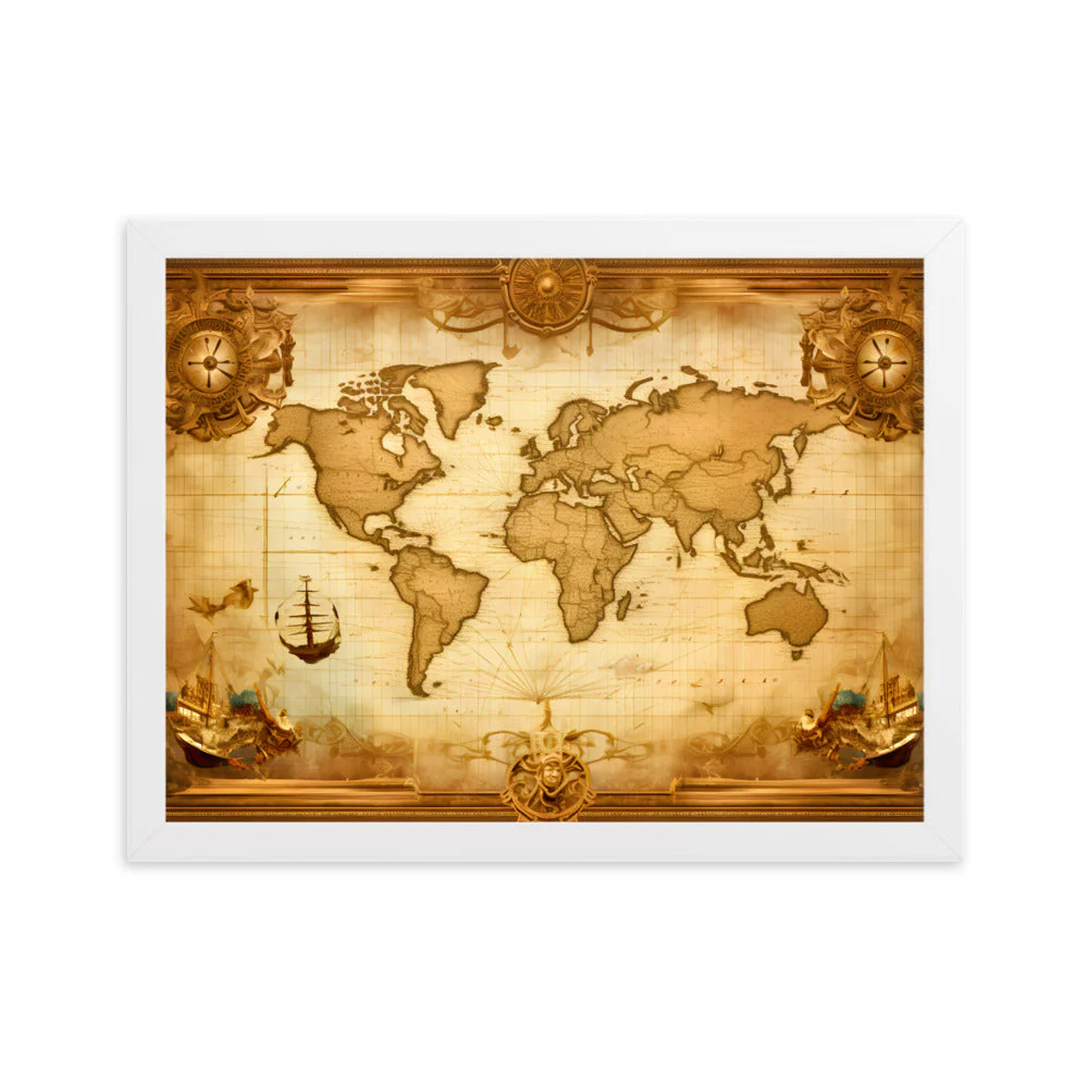 Tableau Carte du Monde Ancienne - Image 11
