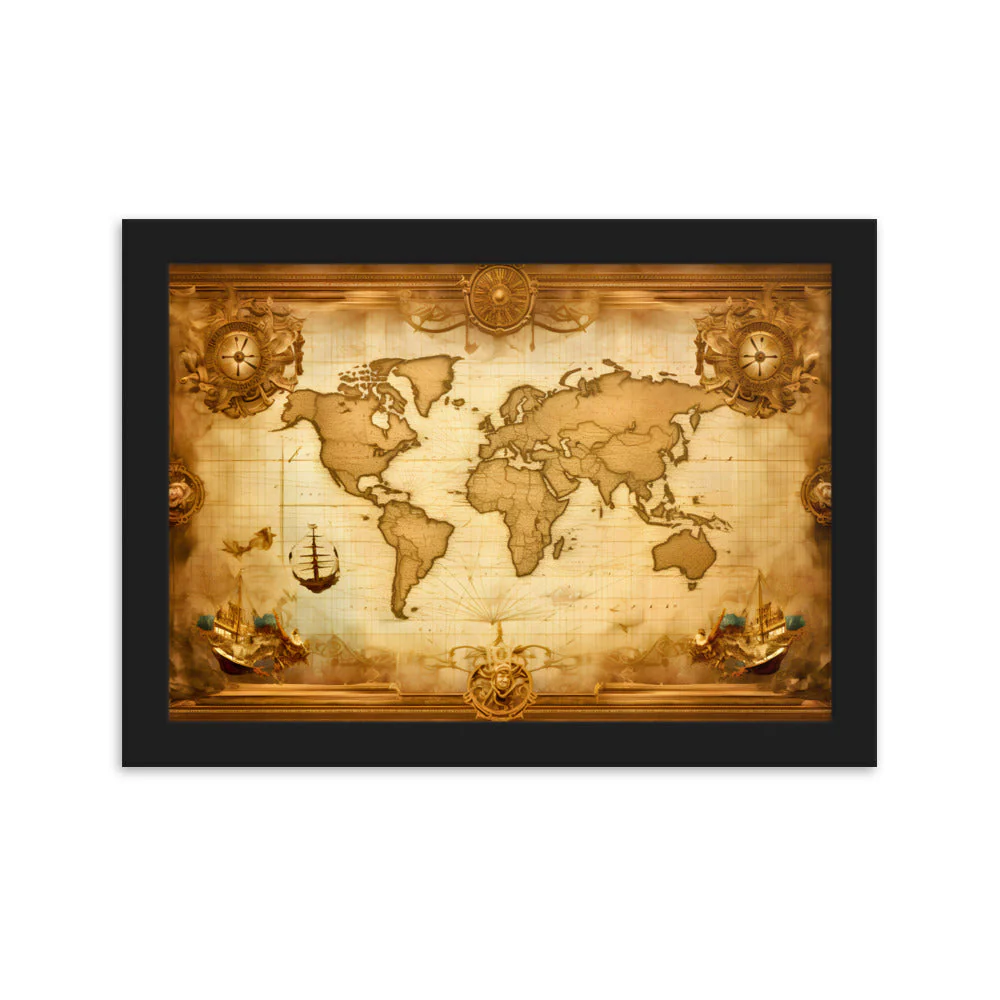 Tableau Carte du Monde Ancienne - Image 6