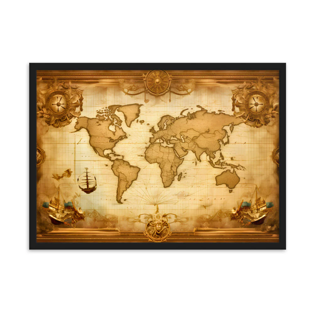 Tableau Carte du Monde Ancienne - Image 8