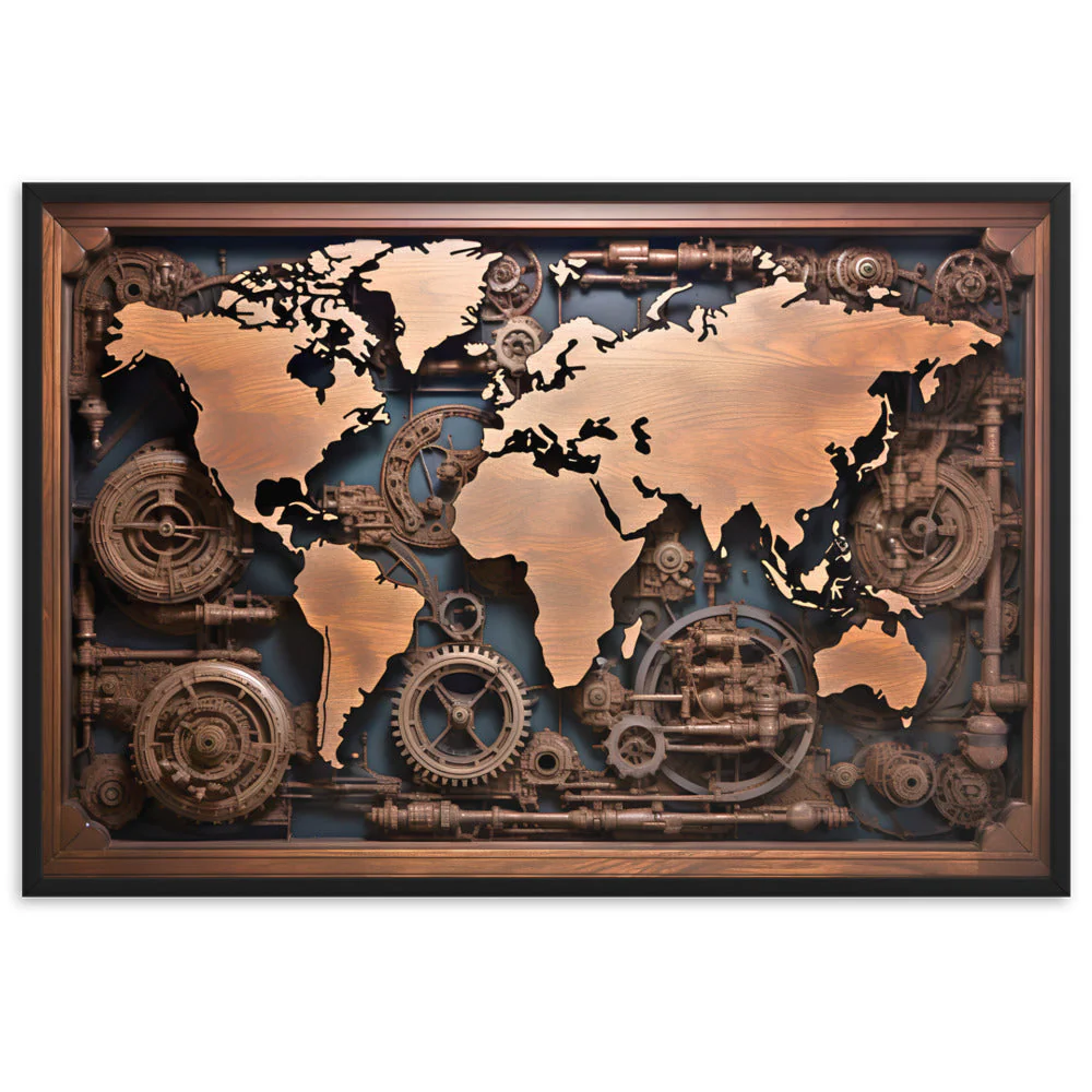 Tableau Carte du Monde Industriel - Image 10
