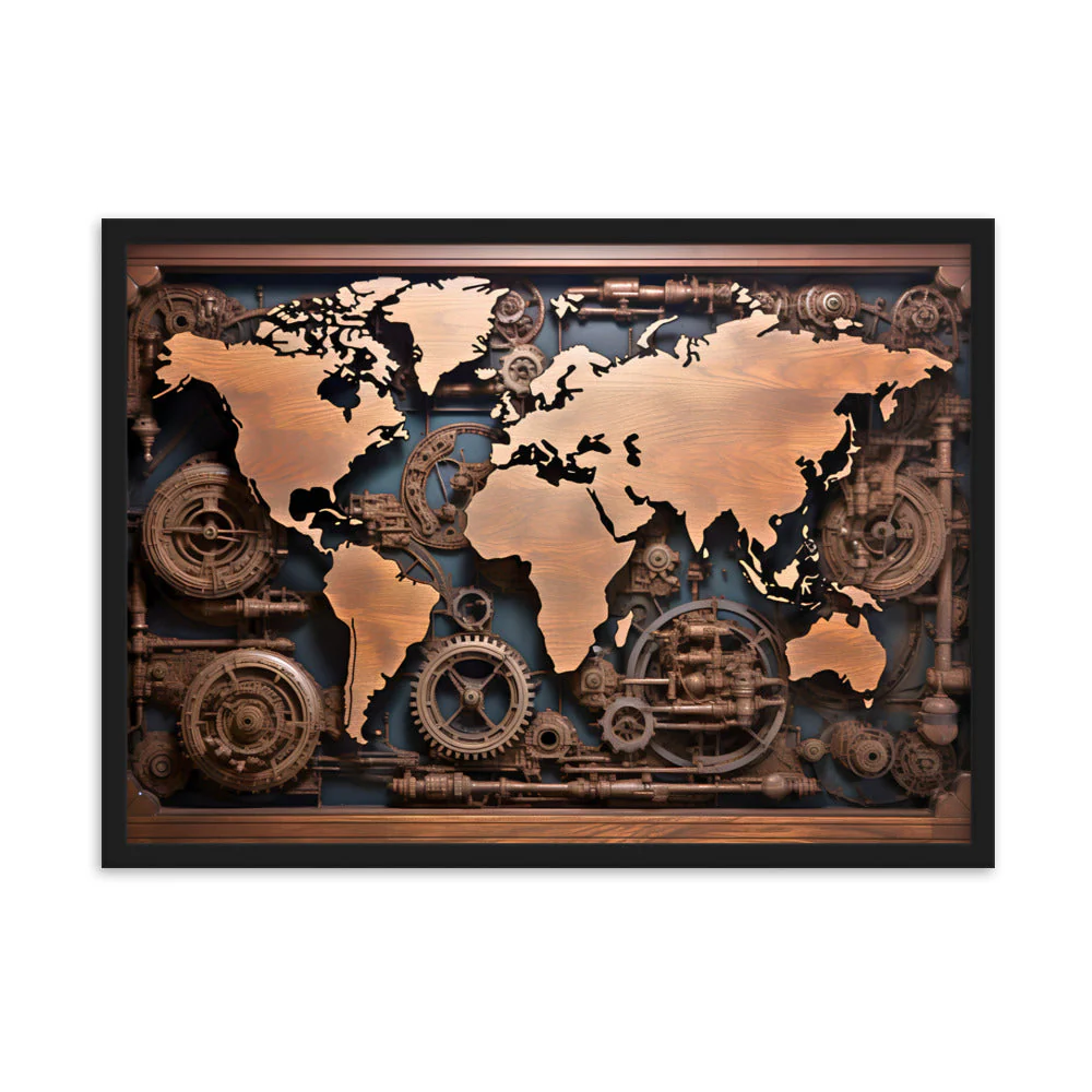 Tableau Carte du Monde Industriel - Image 11