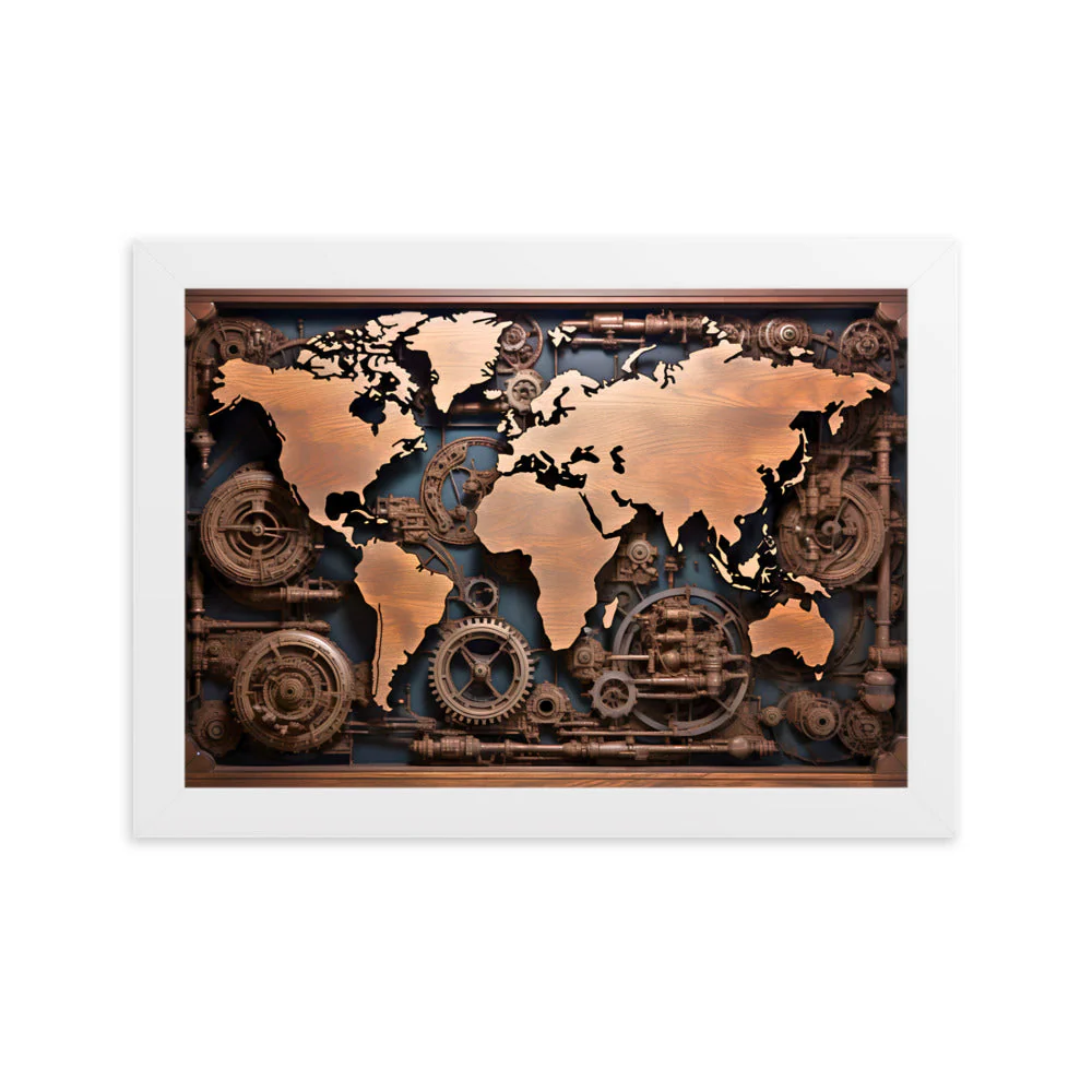 Tableau Carte du Monde Industriel - Image 12