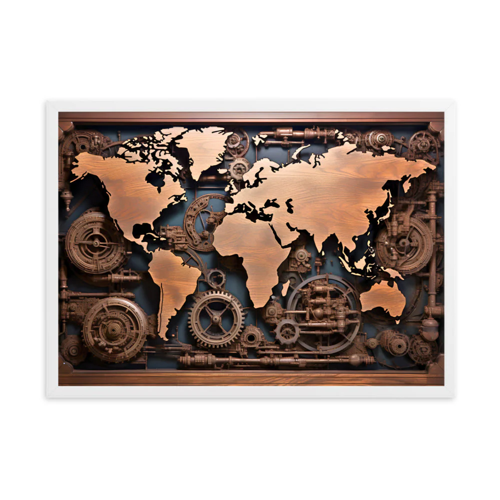 Tableau Carte du Monde Industriel - Image 13