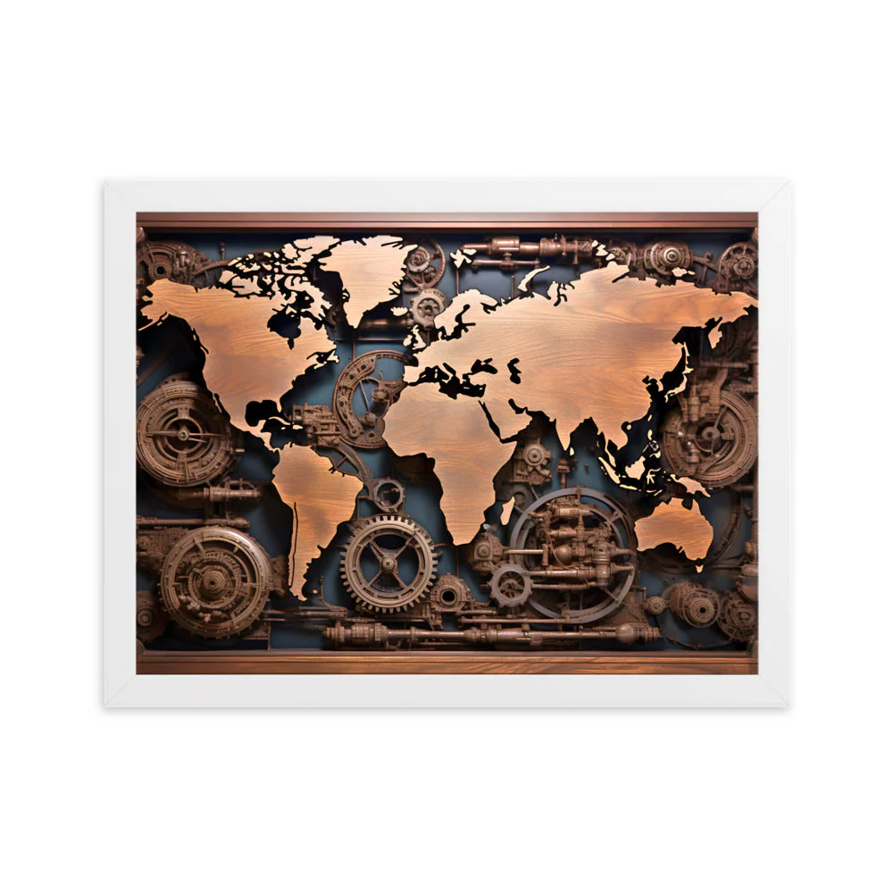 Tableau Carte du Monde Industriel - Image 14