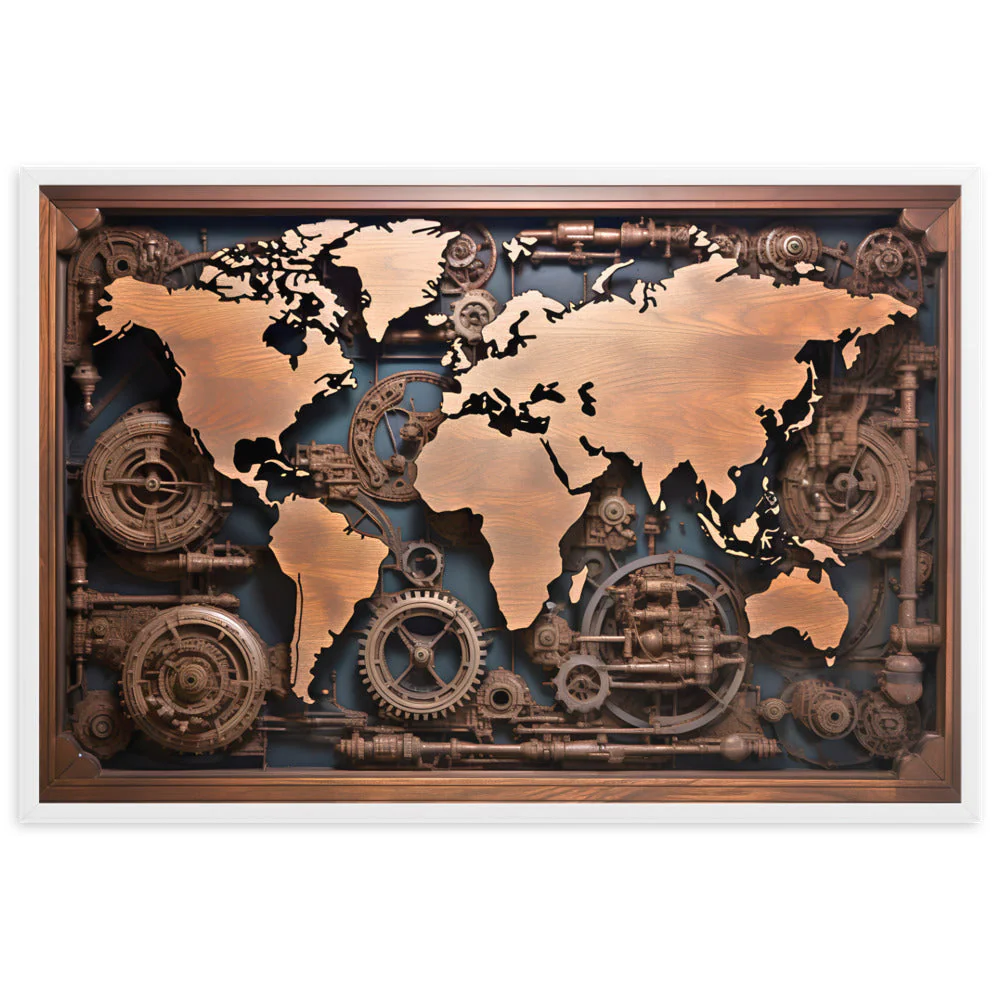 Tableau Carte du Monde Industriel - Image 2