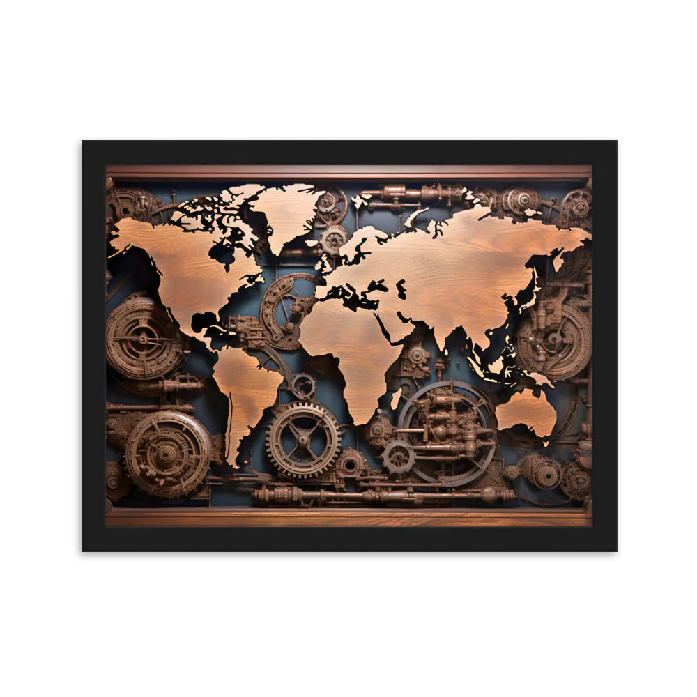 Tableau Carte du Monde Industriel - Image 6