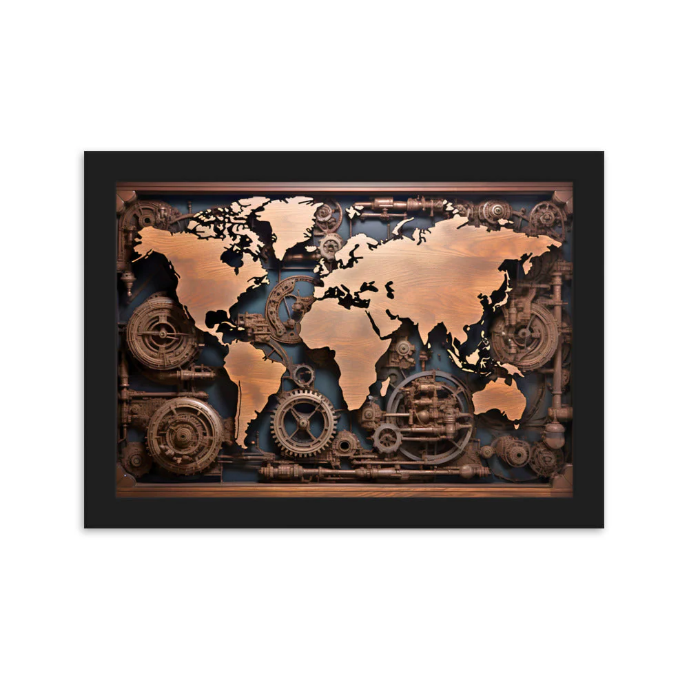 Tableau Carte du Monde Industriel - Image 9