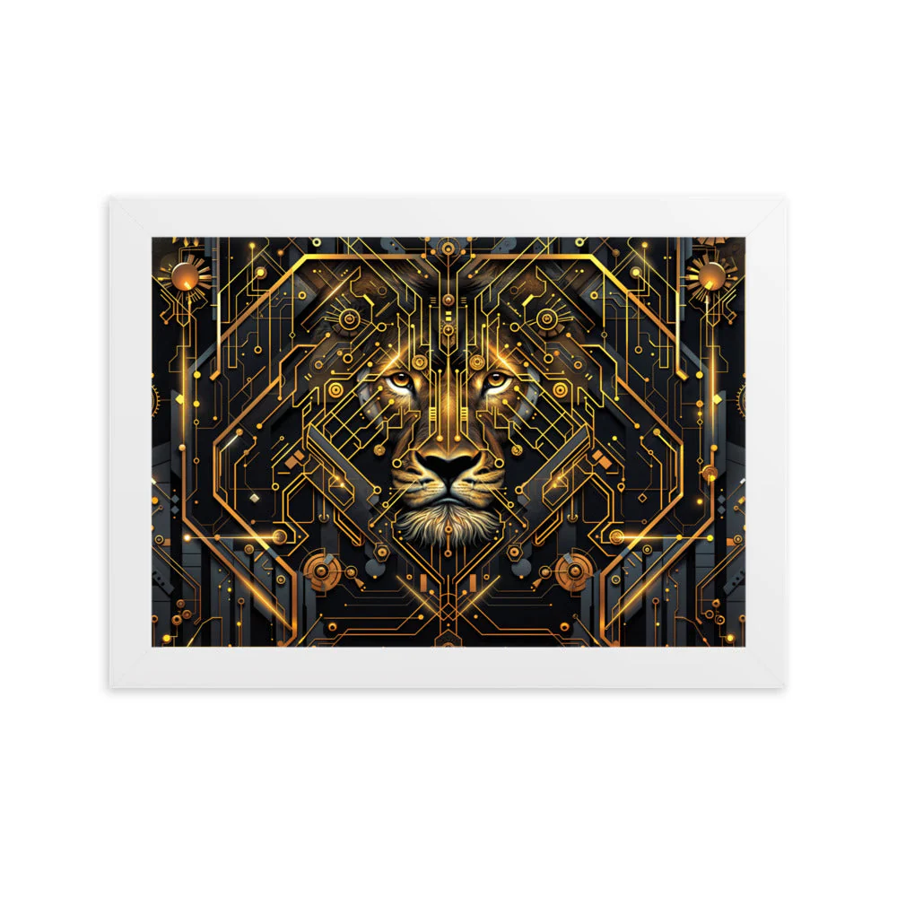 Tableau Lion Géométrique — Art Déco - Image 10