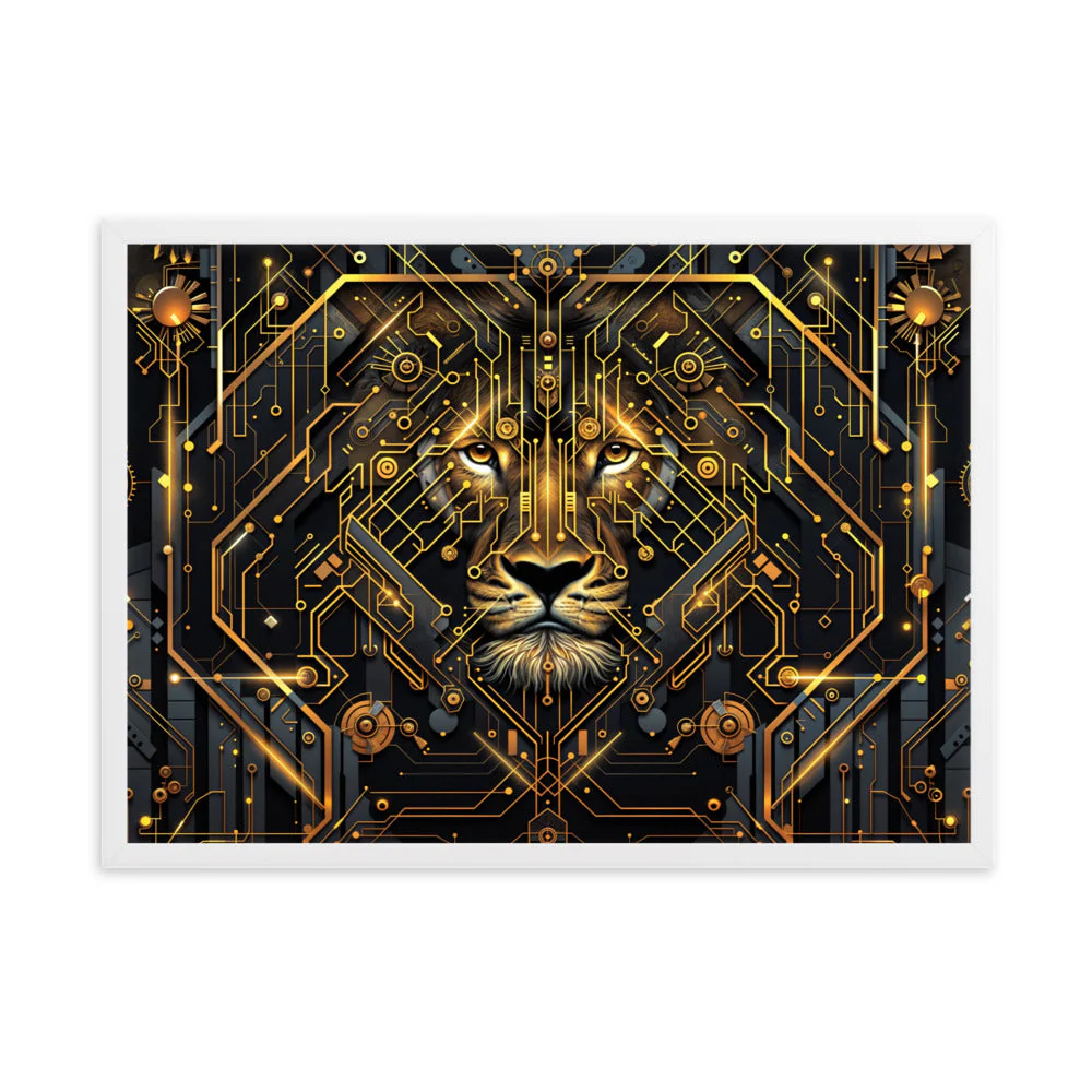 Tableau Lion Géométrique — Art Déco - Image 12