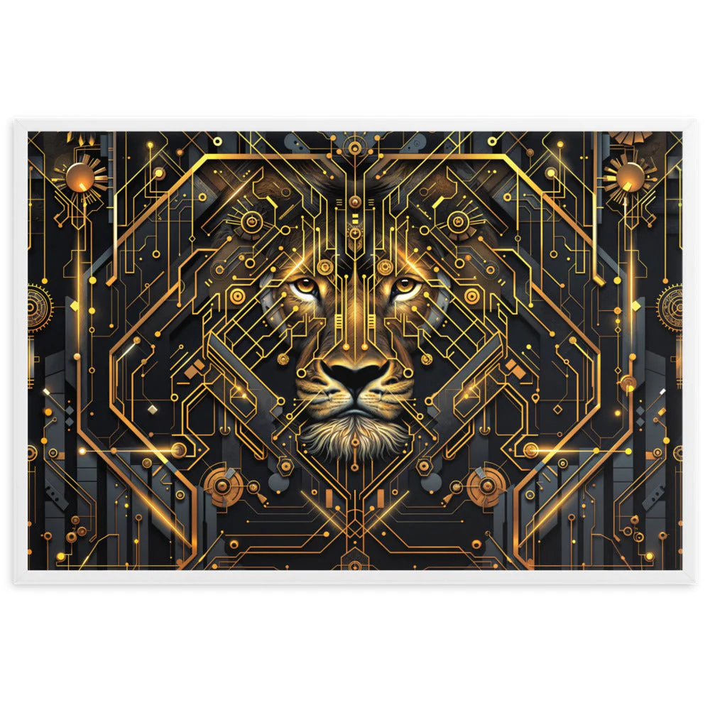 Tableau Lion Géométrique — Art Déco - Image 5