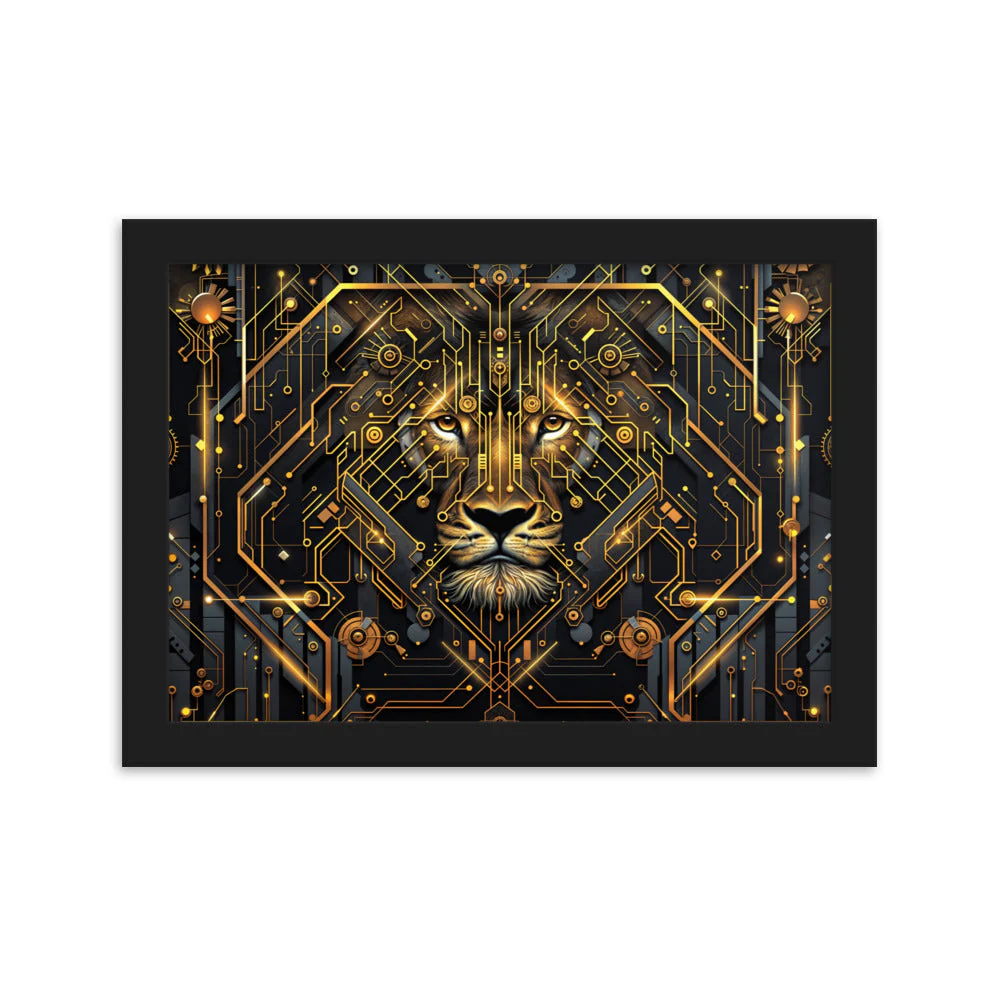Tableau Lion Géométrique — Art Déco - Image 6