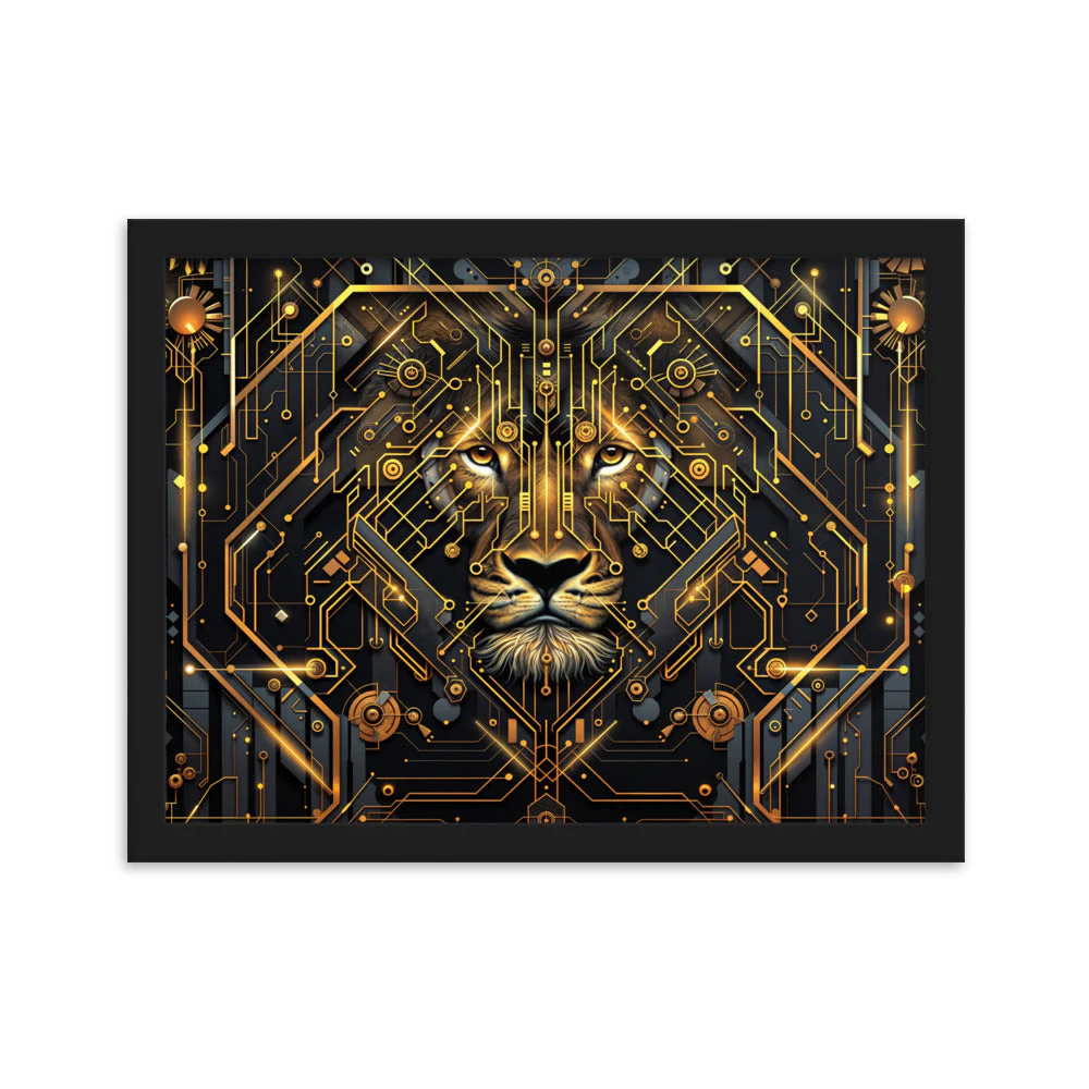 Tableau Lion Géométrique — Art Déco - Image 7