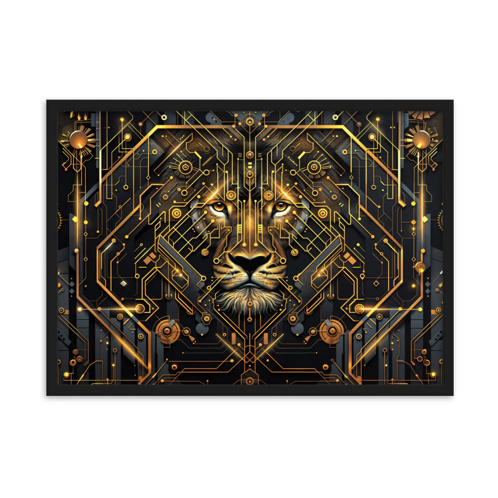 Tableau Lion Géométrique — Art Déco - Image 8