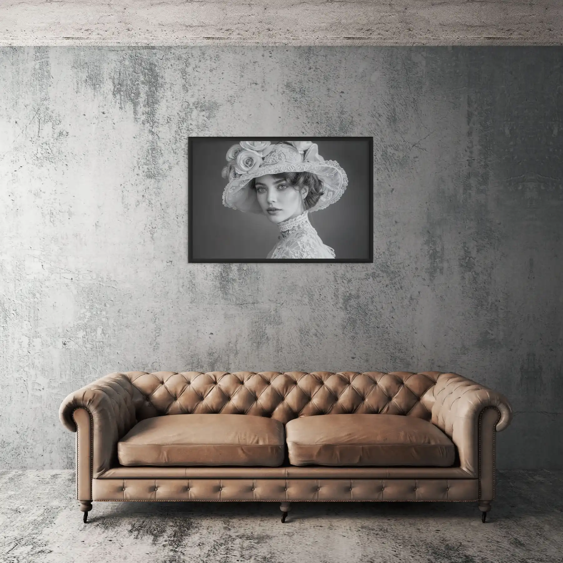 Tableau Noir et Blanc Vintage — Charme Victorien - Image 3