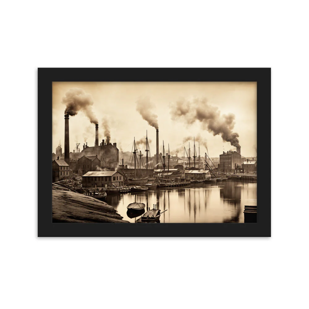 Tableau Paysage Industriel — Noir et Blanc - Image 2