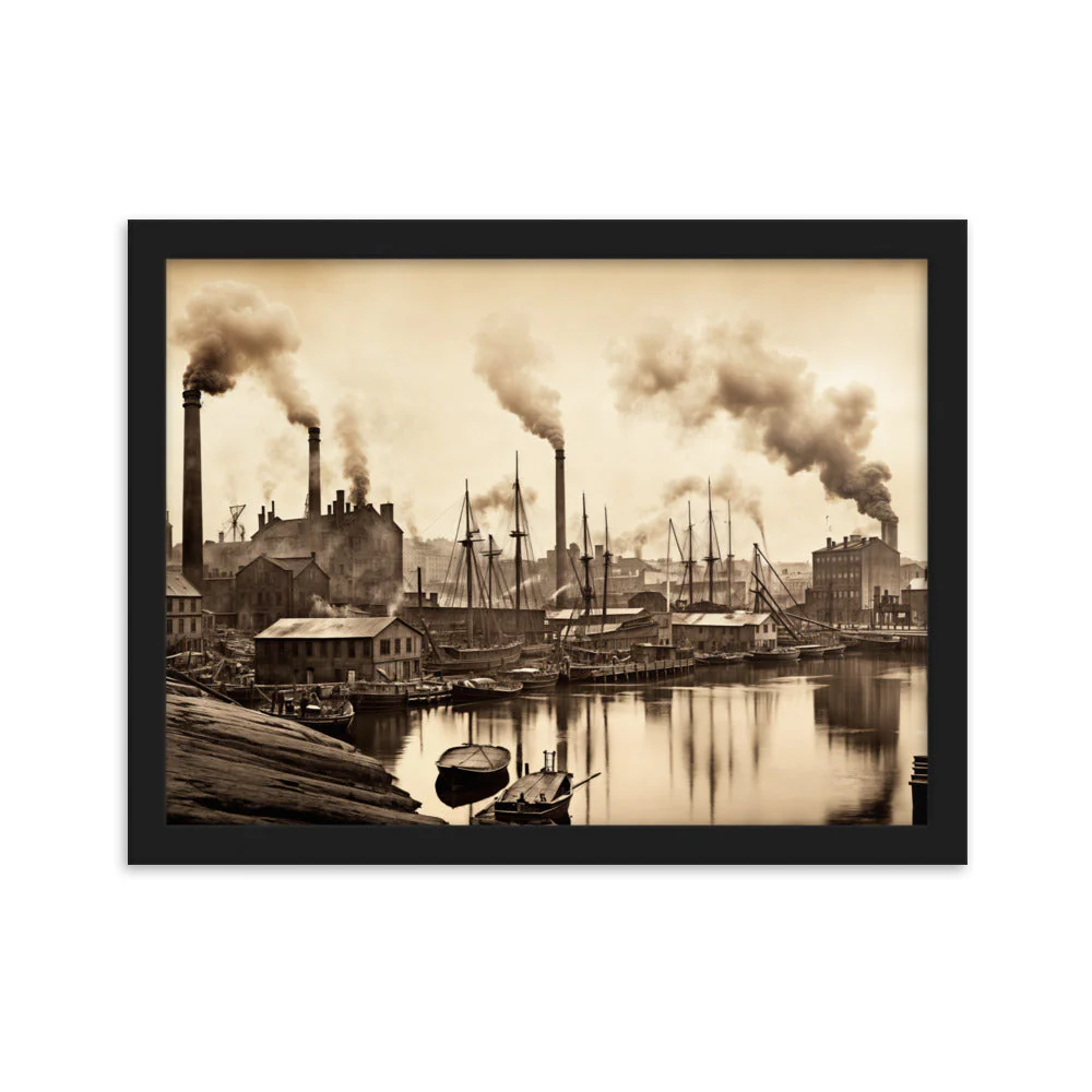Tableau Paysage Industriel — Noir et Blanc - Image 3